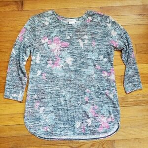 Van Heusen‎ Floral Patterned 3/4 Sleeve Top Size Med